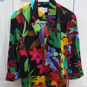Erin London Multicolor Floral Blazer